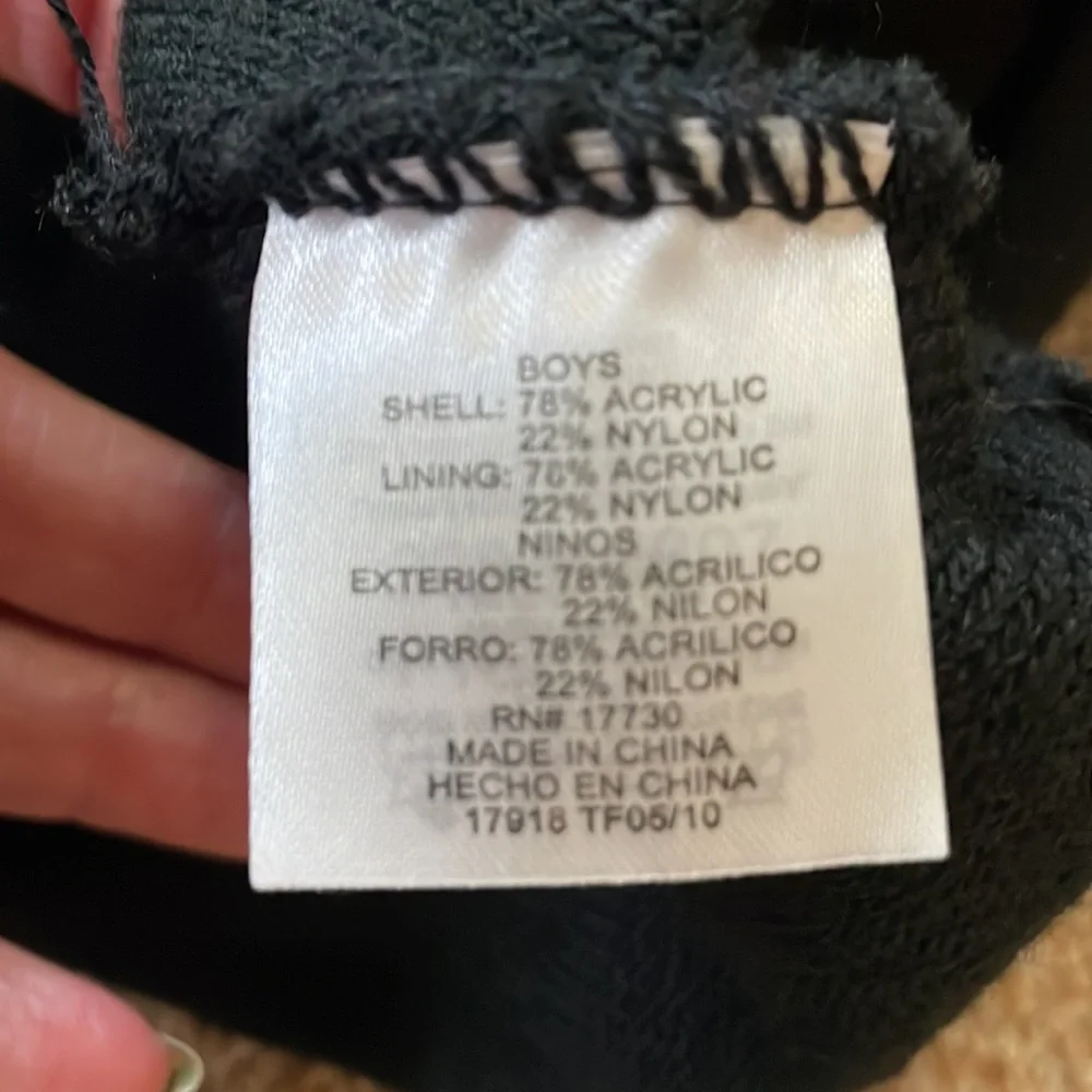 Boys, black toboggan hat